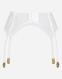 Lace suspender belt with DG logo