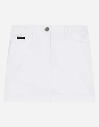5-pocket short skirt ripped denim