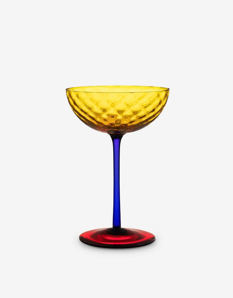 Hand-Blown Murano Champagne Glass