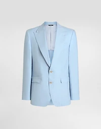 Sicilia single-breasted linen jacket