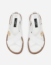 Calfskin sandals with DG logo
