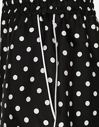 Silk pajama shorts with polka-dot print