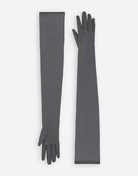 KIM DOLCE&GABBANA Long stretch jersey Milano rib gloves