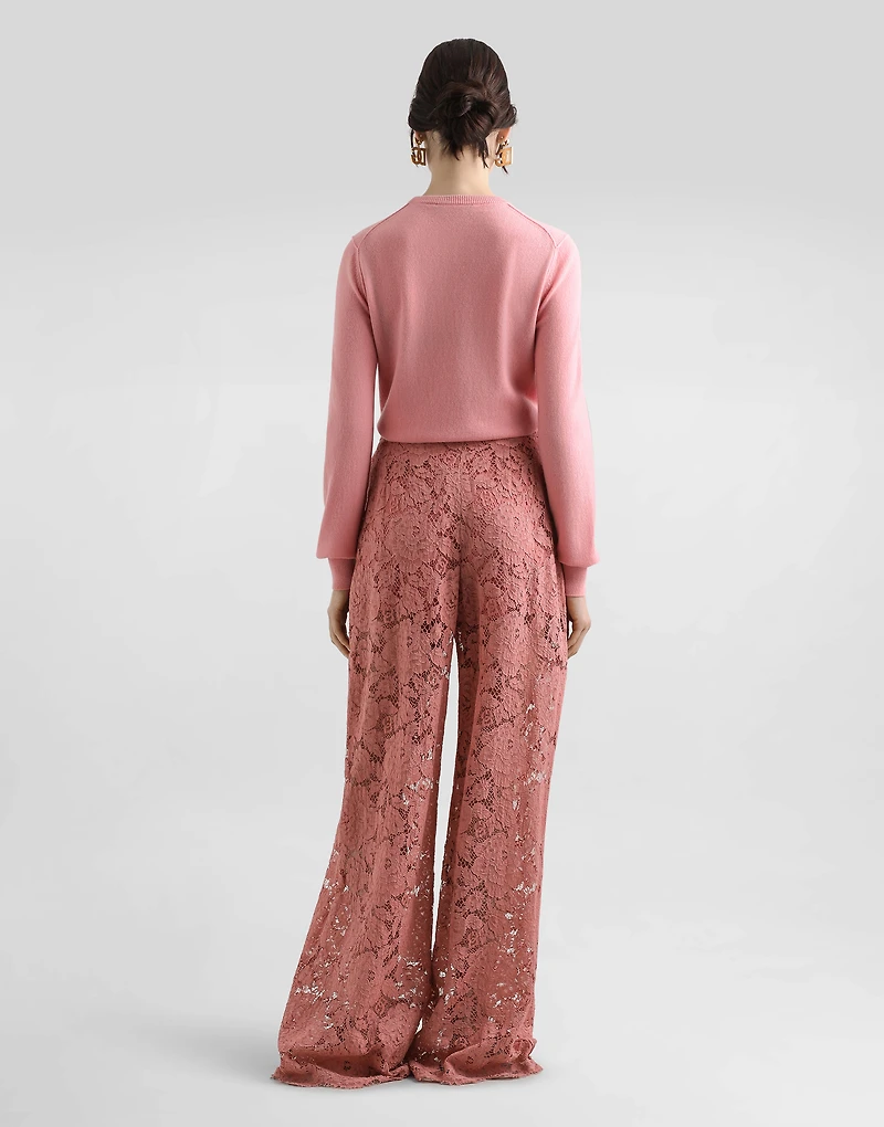 Cashmere sweater with inside-out seams