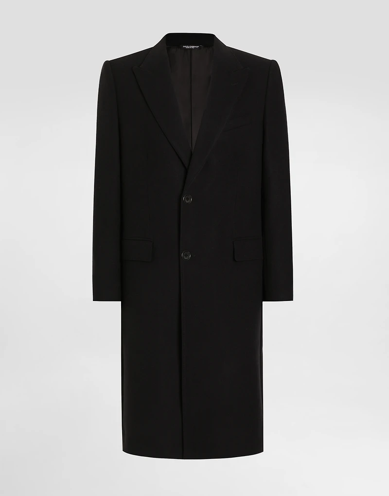 Single-breasted wool coat