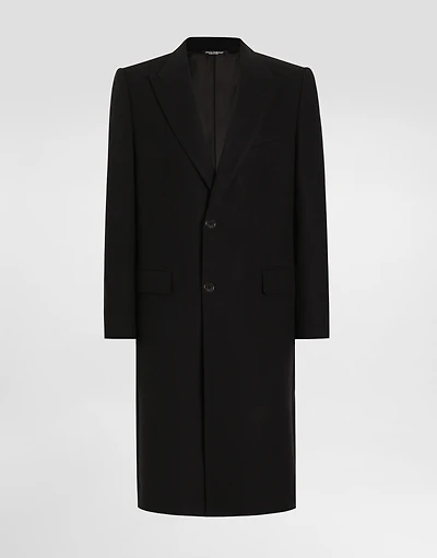 Single-breasted wool coat