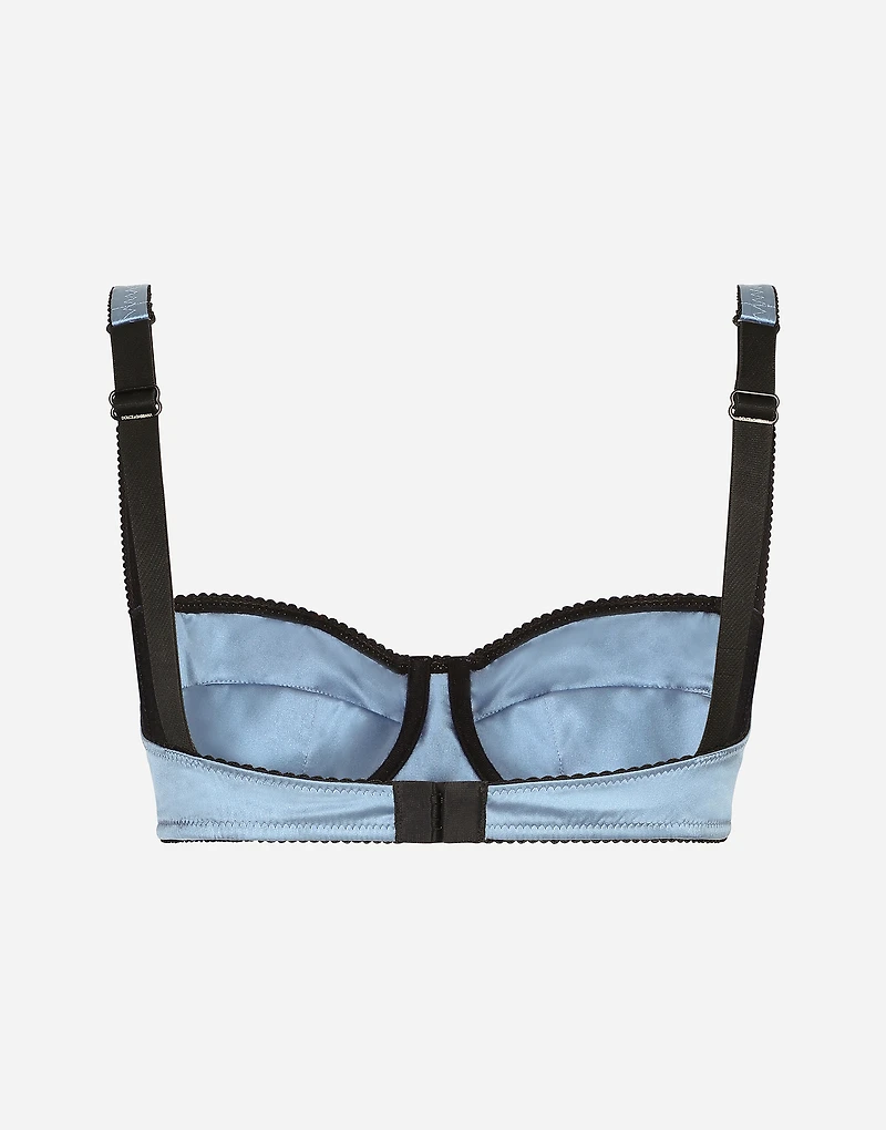 Satin balconette bra