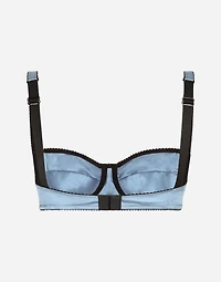 Satin balconette bra