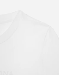 Jersey T-shirt with flocked Dolce&Gabbana detail