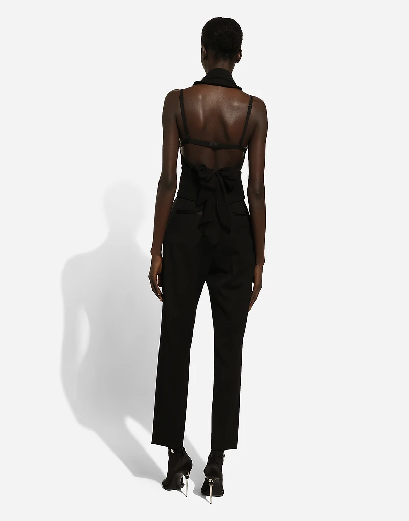 Chiffon top with flower on neck