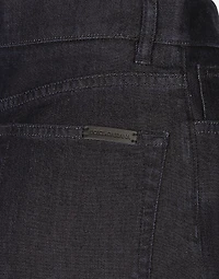 Flared cotton denim and silk jeans