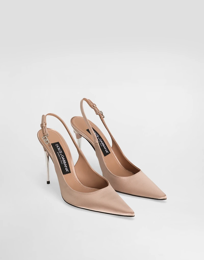 Satin slingbacks