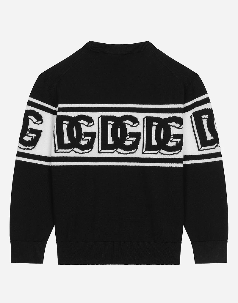 Plain-knit cotton pullover
