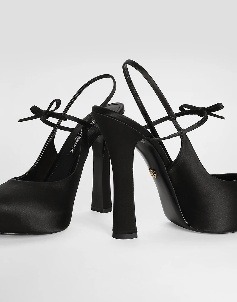 Satin slingbacks