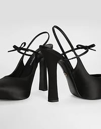 Satin slingbacks