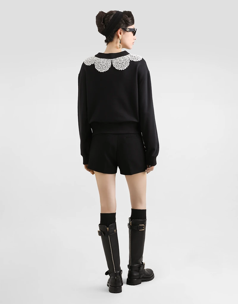 Wool crêpe shorts