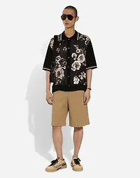 Cotton drill Bermuda shorts