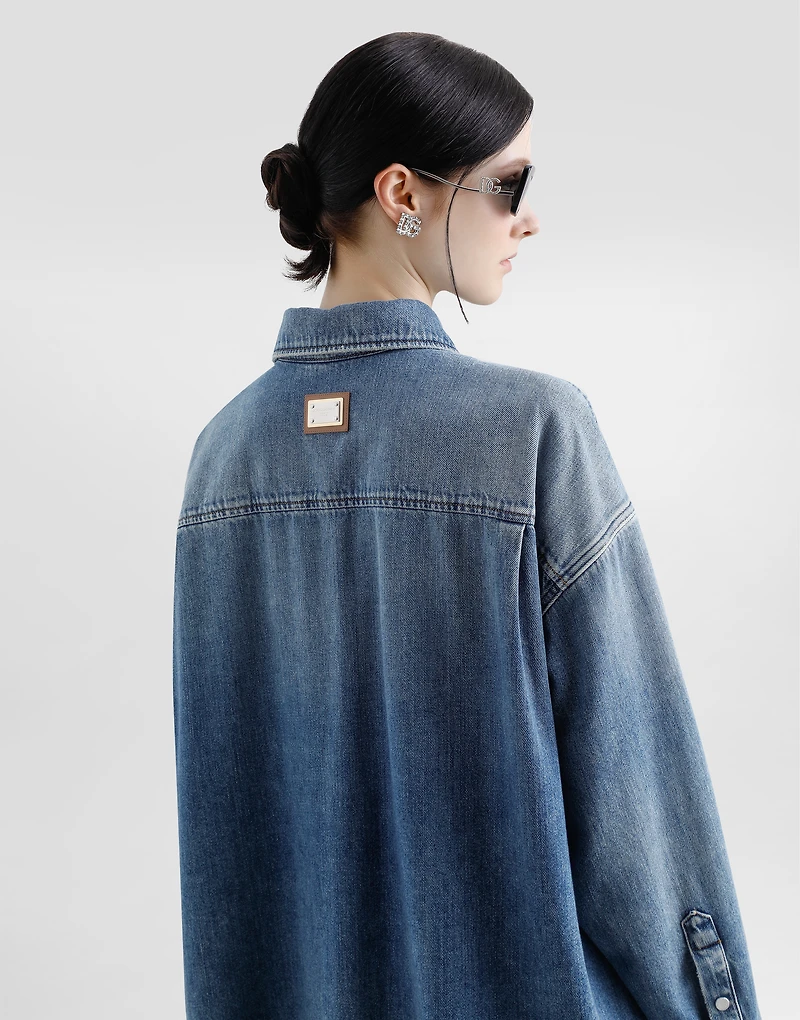 Oversize denim shirt