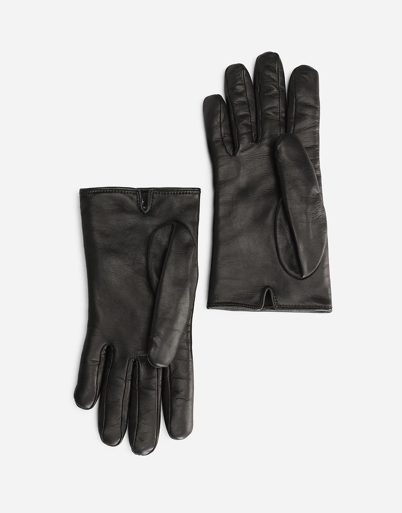 Quilted nappa leather gloves with DG logo
