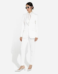 Single-breasted brocade Turlington blazer