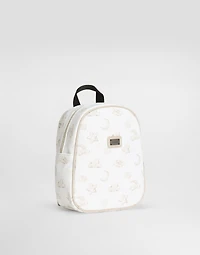 Sweatshirt-fabric backpack with moon and stars print