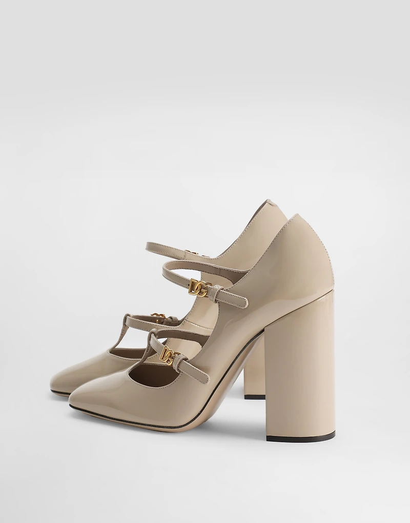 Patent leather pumps