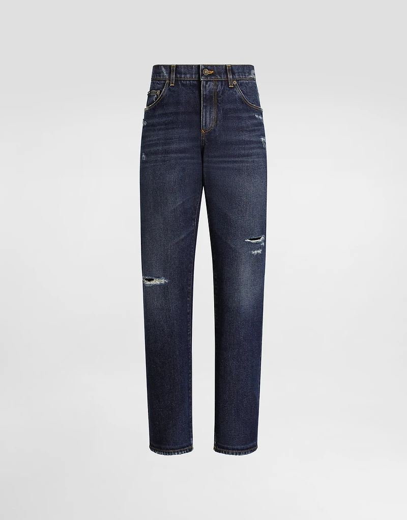 Loose cotton denim jeans
