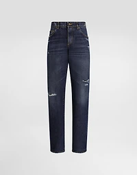Loose cotton denim jeans