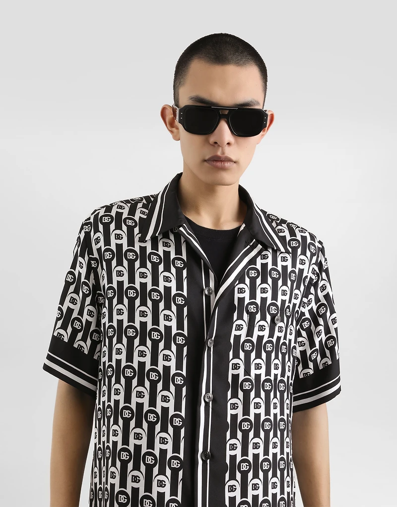 Hawaii printed silk twill shirt