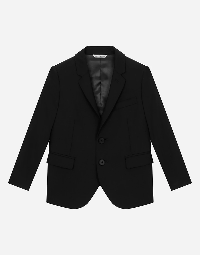 Single-breasted woolen jacket