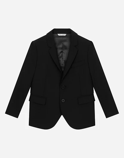 Single-breasted woolen jacket