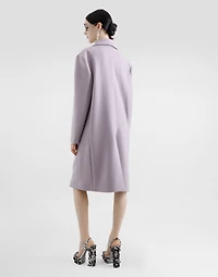 Single-breasted cashmere baize coat