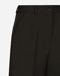 Wool gabardine tuxedo pants