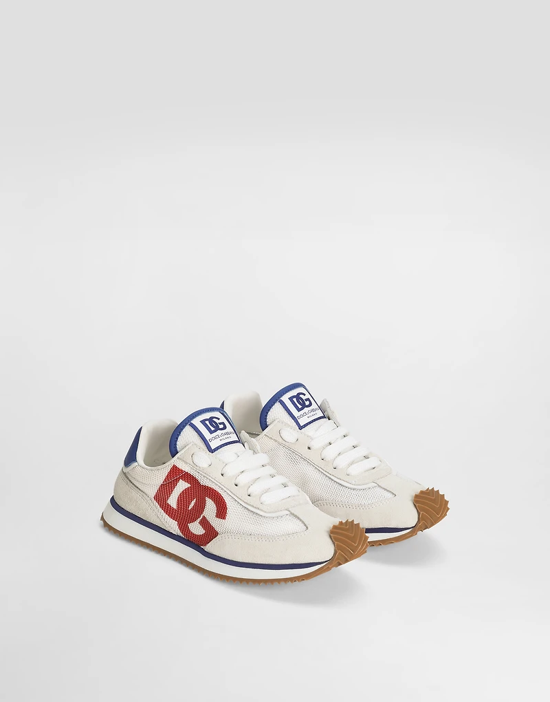 Mesh and calfskin nappa DG Cushion sneakers