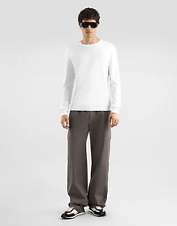 Long sleeve cotton t-shirt