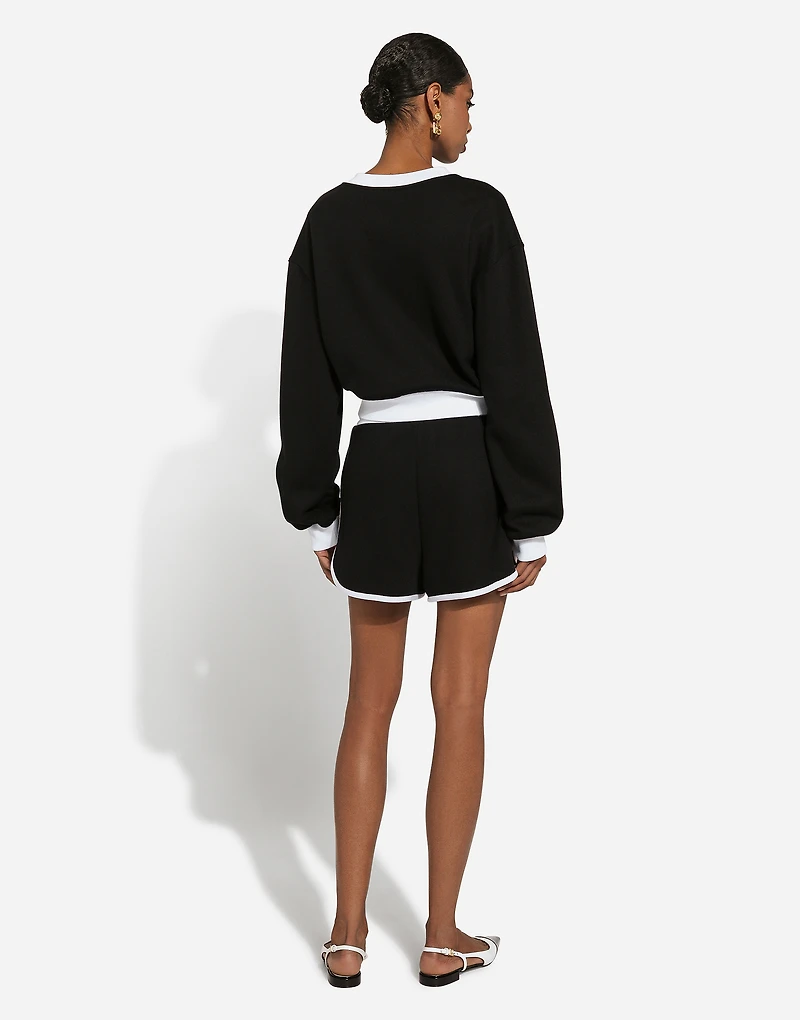 Jersey shorts with DG logo embroidery