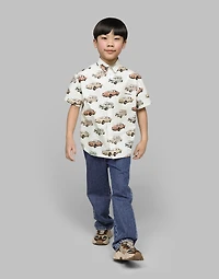 Printed poplin shirt