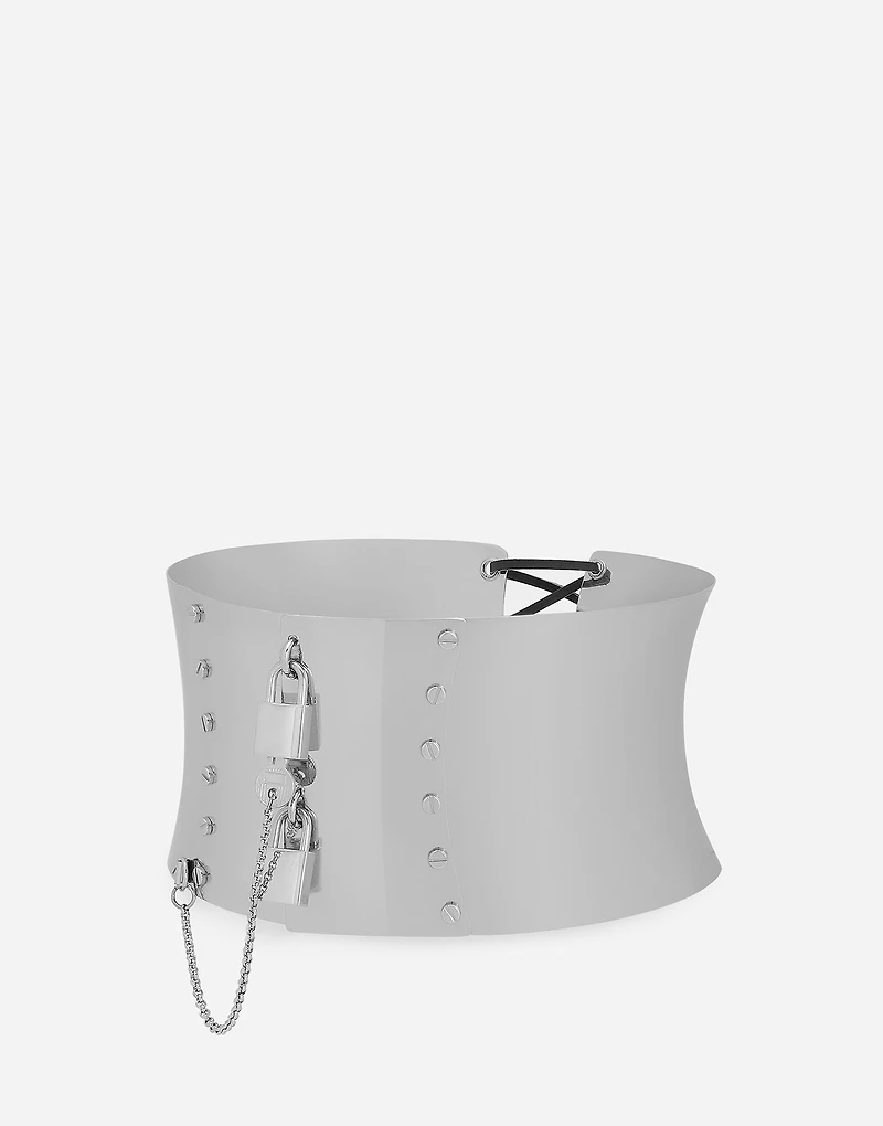 High corset belt with padlocks