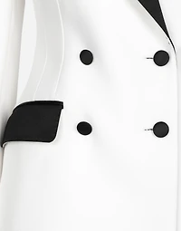Double-breasted faille Turlington tuxedo blazer