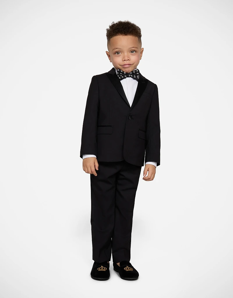 Single-breasted tuxedo suit in stretch wool