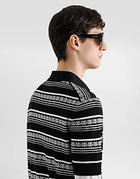 Silk polo shirt with logo