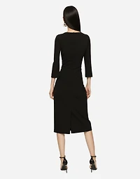Woolen calf-length dress