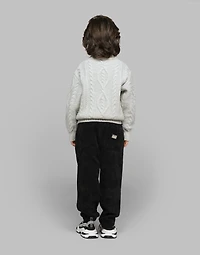 Wool cable-knit pullover with Dolce&Gabbana logo