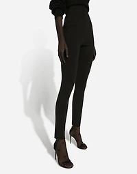 Jersey Milano rib leggings with stirrups