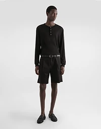 Serafino long sleeve silk t-shirt