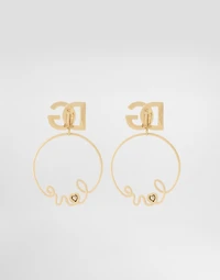 Clip-on “love” earrings with DG logo