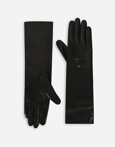 Long nappa leather gloves