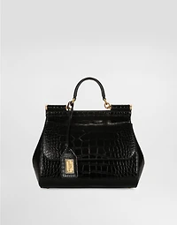 Large Sicily handbag in alligator leather