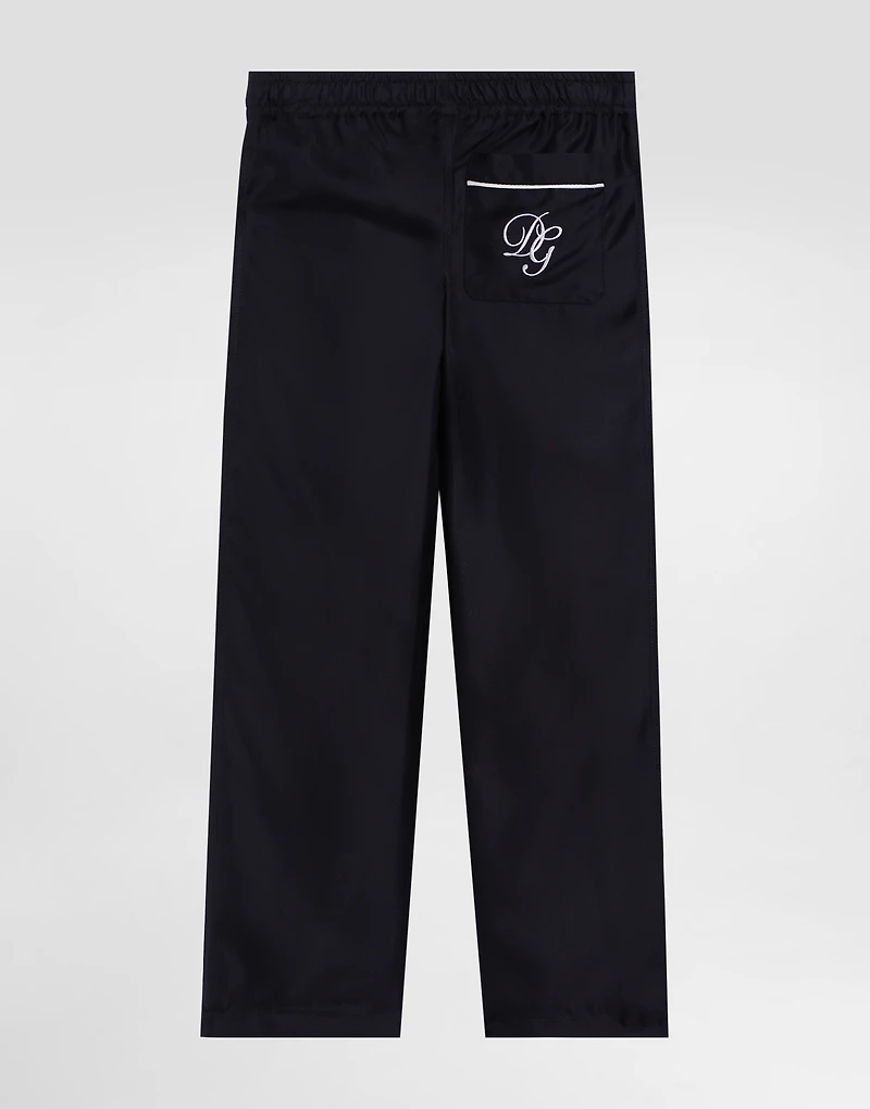 Twill trousers with DG embroidery