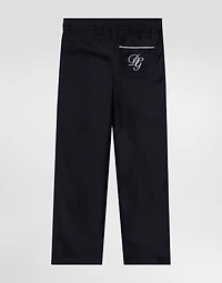 Twill trousers with DG embroidery